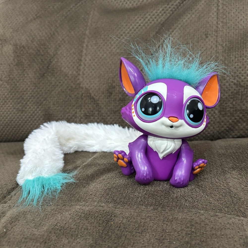 Lil'‎ Gleemerz Loomur Purple White Light Up Interactive Toy Animal Mattel WORKS
